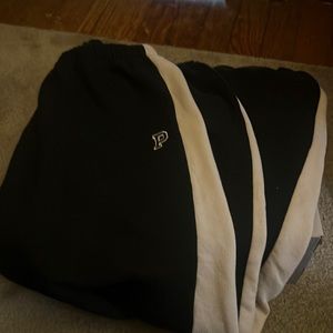 Pink black and white capri sweats